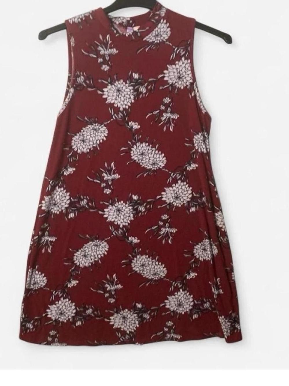 Alya Burgundy Floral Mini Dress